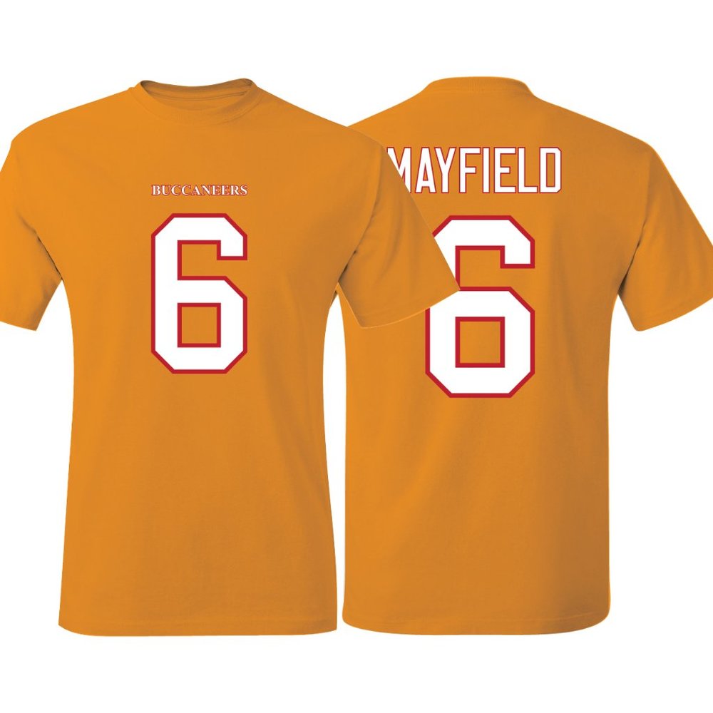 Tampa Bay Buccaneers Baker Mayfield Throwback Jersey T-Shirt